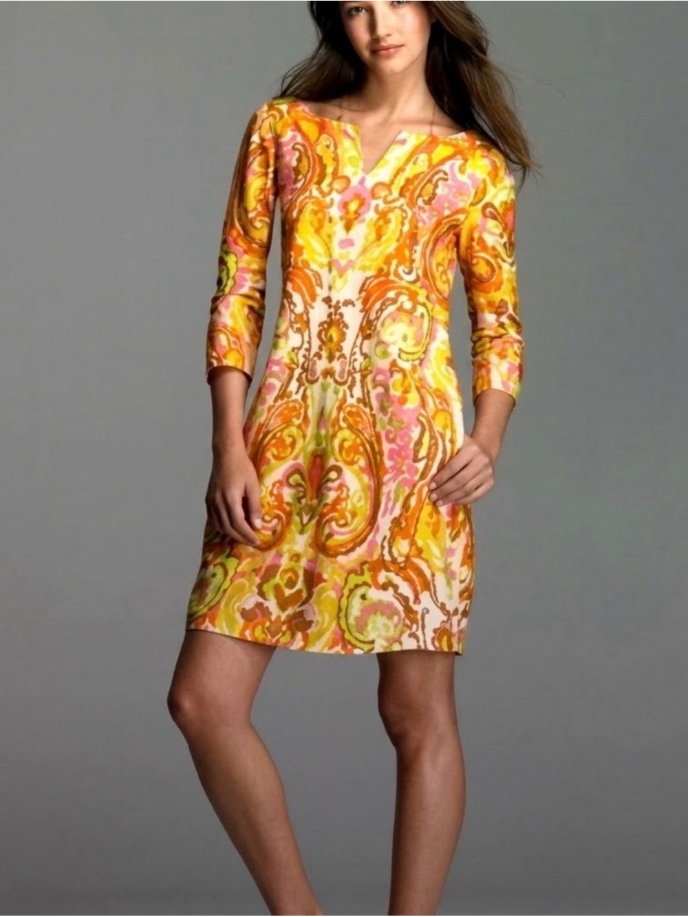 J. Crew Antonia Paisley Linen Dress